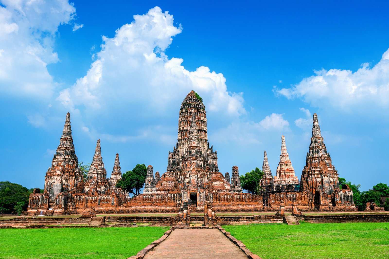 ayutthaya historical park wat chaiwatthanaram buddhist temple thailand scaled